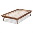 Baxton Studio Karine Walnut Brown Finished Wood Twin Size Platform Bed Frame