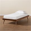 Baxton Studio Karine Walnut Brown Finished Wood Twin Size Platform Bed Frame