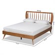 Baxton Studio Emiko Walnut Brown Finished Wood Full Size Platform Bed
