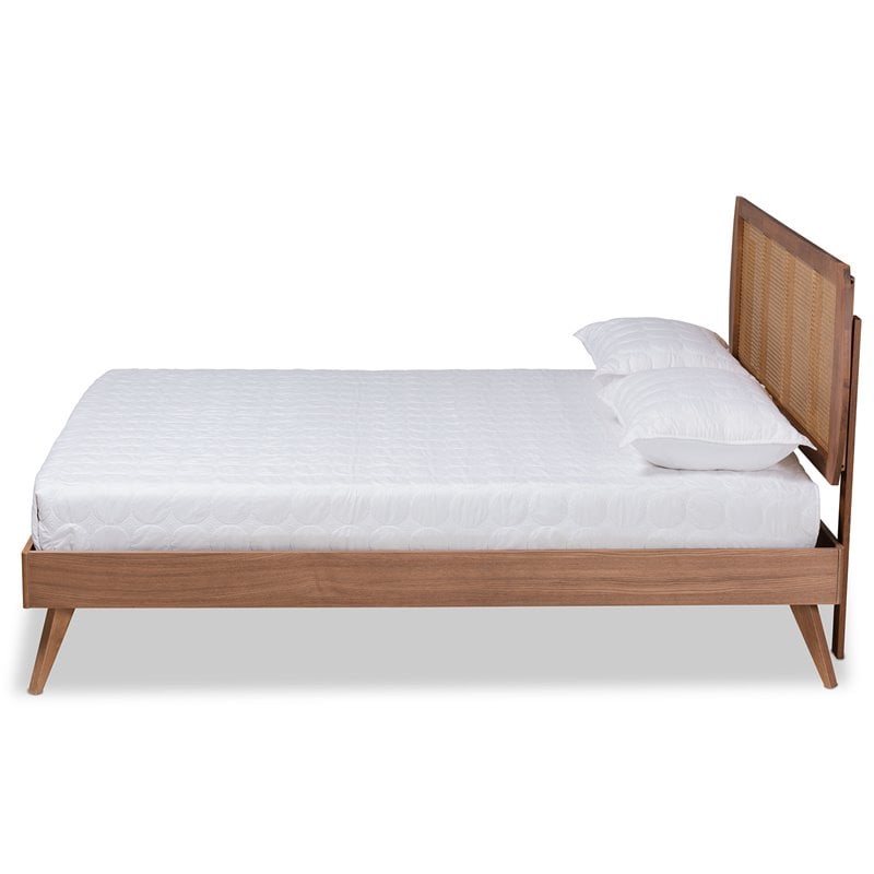 Baxton Studio Asami Walnut Brown Finished Wood Full Size Platform Bed