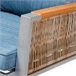 Baxton Studio Nicholson Blue Grey Brown Finished Patio Lounge Set