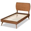 Baxton Studio Aimi Walnut Brown Finished Wood Twin Size Platform Bed