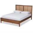 Baxton Studio Redmond Walnut Brown Finished Wood Queen Size Platform Bed