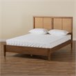 Baxton Studio Redmond Walnut Brown Finished Wood Queen Size Platform Bed