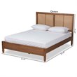 Baxton Studio Redmond Walnut Brown Finished Wood Queen Size Platform Bed