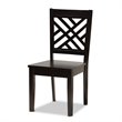 Baxton Studio Ela Dark Brown Finished Wood 7-Piece Dining Set