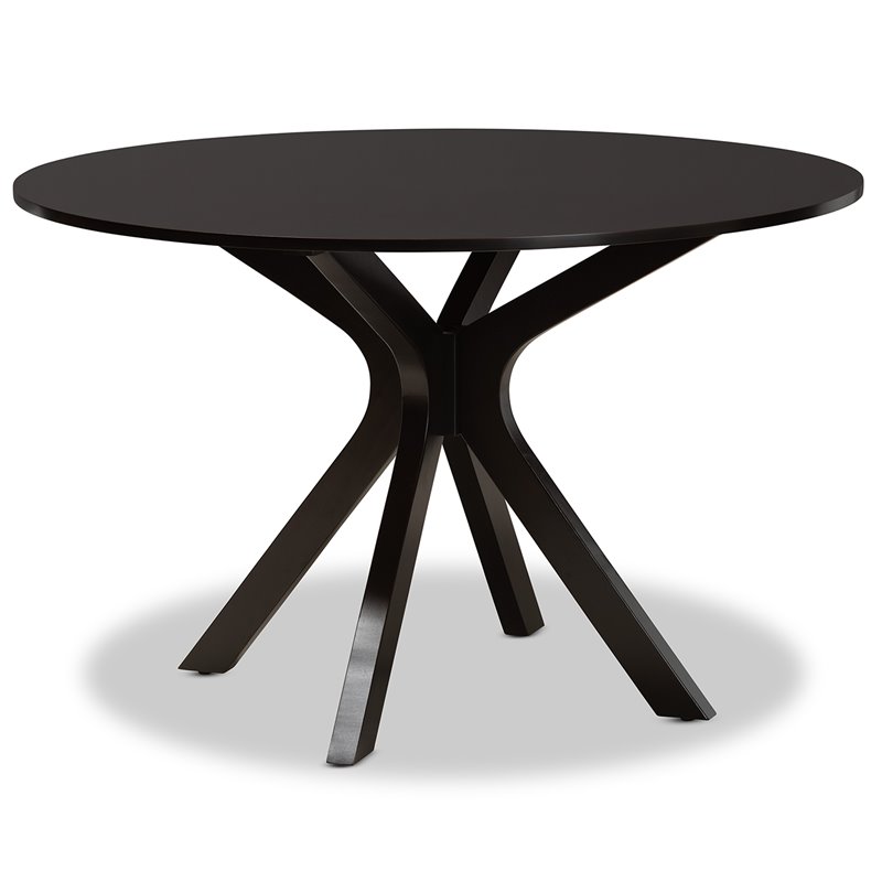 Baxton Studio Ela Dark Brown Finished Wood 7-Piece Dining Set