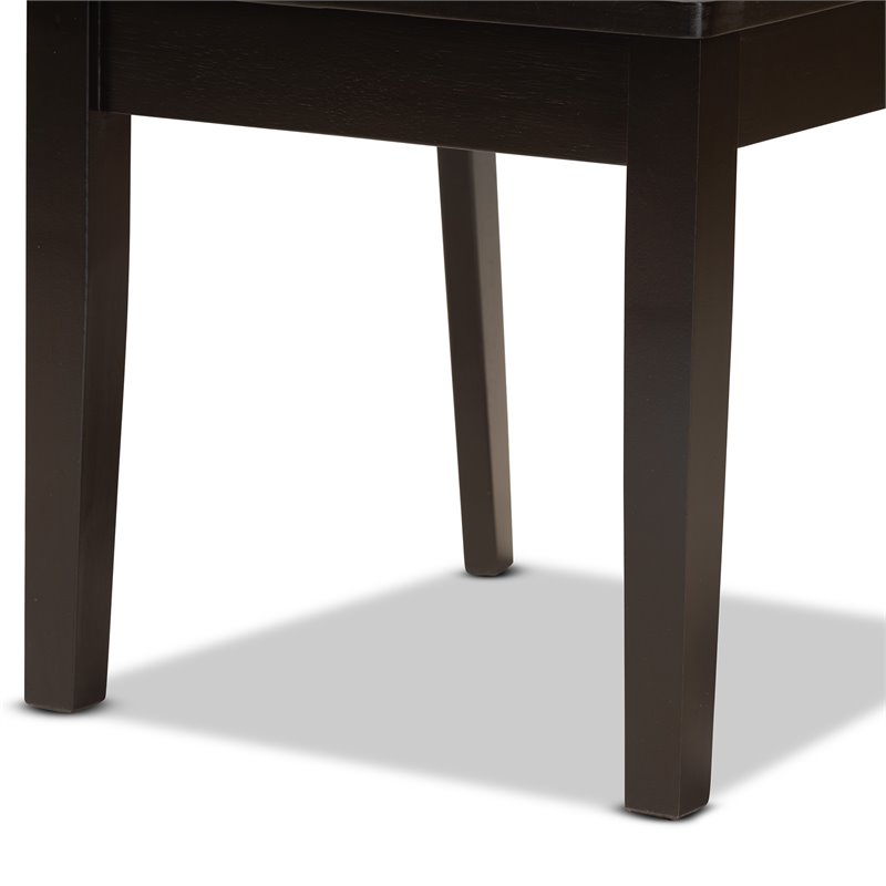 Baxton Studio Ela Dark Brown Finished Wood 7-Piece Dining Set