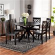 Baxton Studio Ela Dark Brown Finished Wood 7-Piece Dining Set