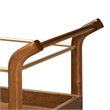 Baxton Studio Tahir Brown and Gold Finished Metal 2-Tier Mobile Bar Cart