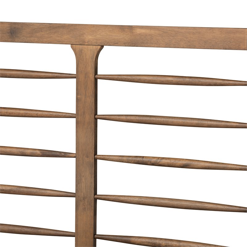 Baxton Studio Lucie Brown Finished Wood Full Size Platform Bed