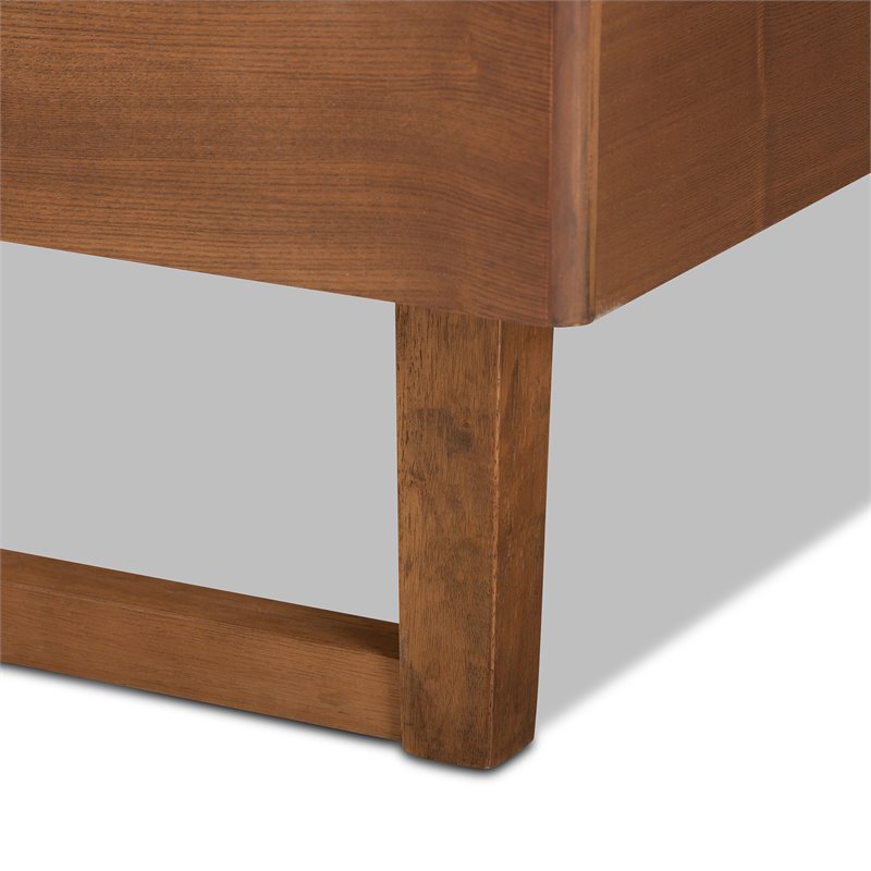 Baxton Studio Lucie Brown Finished Wood Full Size Platform Bed