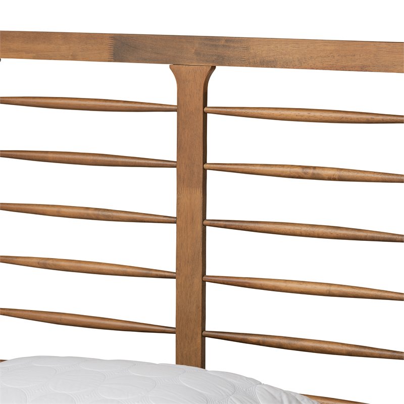 Baxton Studio Lucie Brown Finished Wood King Size Platform Bed