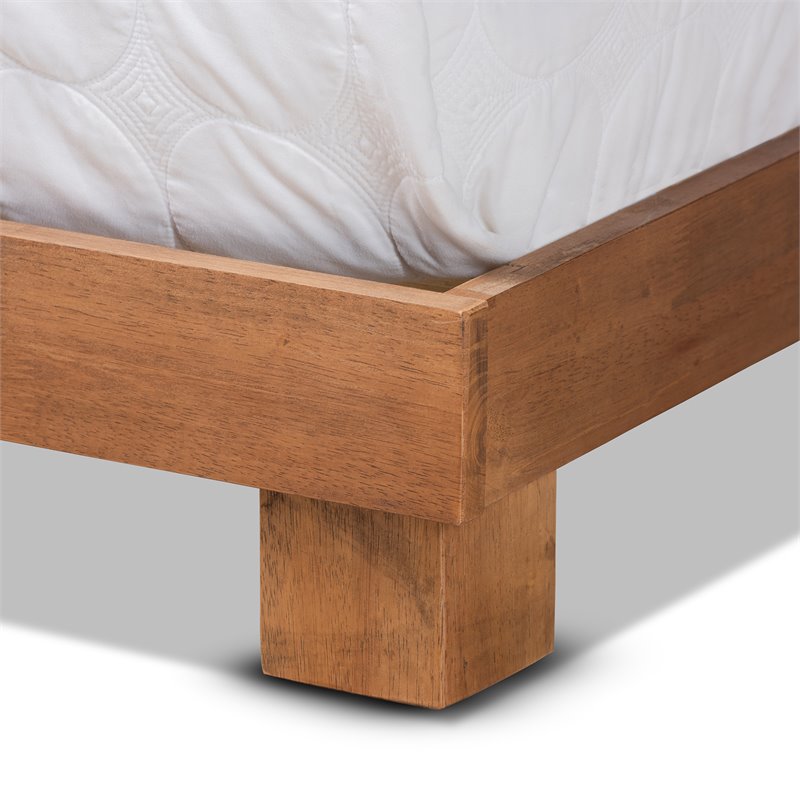 Baxton Studio Haines Brown Finished Wood Full Size Platform Bed