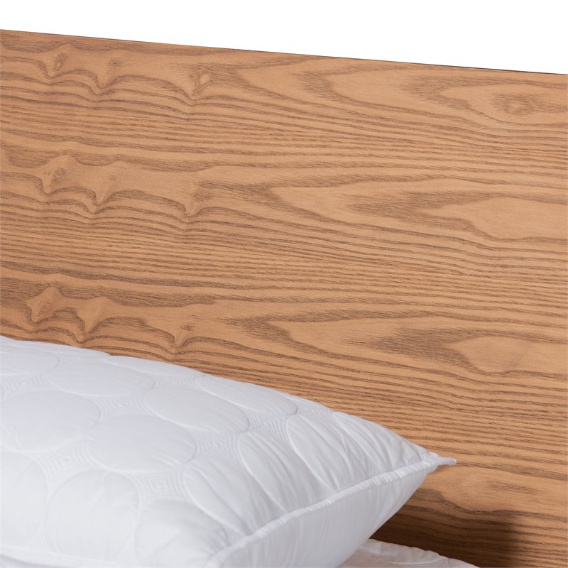 Baxton Studio Haines Brown Finished Wood Queen Size Platform Bed