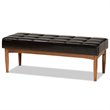 Baxton Studio Sanford Brown Finished Wood Dining Bench