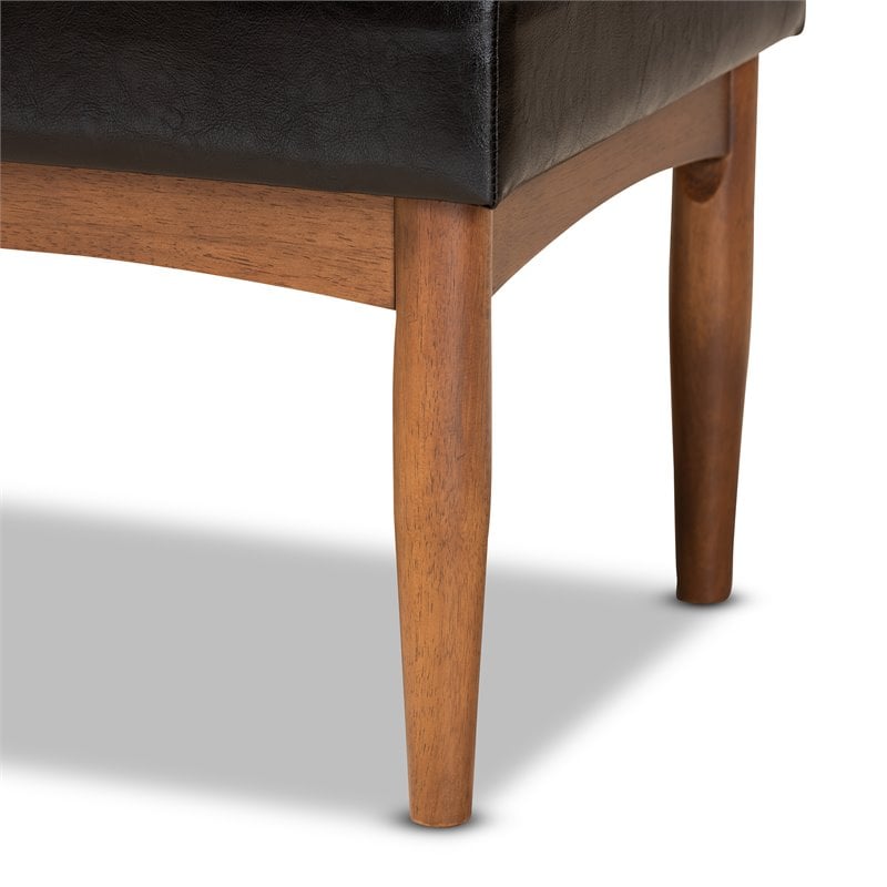 Baxton Studio Sanford Brown Finished Wood Dining Bench