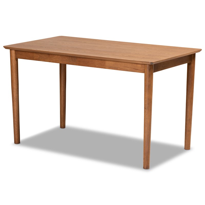 Baxton Studio Sanford Tan Walnut Brown Finished Wood 4-Piece Dining Nook Set