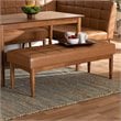 Baxton Studio Sanford Tan Walnut Brown Finished Wood Dining Bench