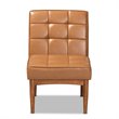 Baxton Studio Sanford Tan Walnut Brown Finished Wood Dining Chair