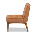 Baxton Studio Sanford Tan Walnut Brown Finished Wood Dining Chair