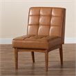 Baxton Studio Sanford Tan Walnut Brown Finished Wood Dining Chair