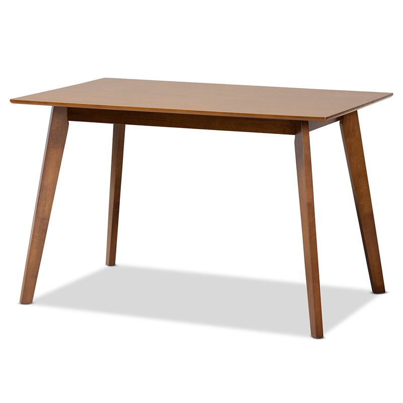 Baxton Studio Euclid Sand and Walnut Brown Finished Wood 5-Piece Dining Set