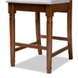 Baxton Studio Darcie Grey and Walnut Brown Finished Wood 5-Piece Pub Set