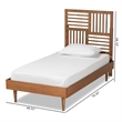 Baxton Studio Romy Walnut Brown Finished Wood Twin Size Platform Bed