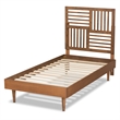 Baxton Studio Romy Walnut Brown Finished Wood Twin Size Platform Bed