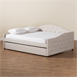 Baxton Studio Becker Transitional Beige Full Size Daybed with Trundle