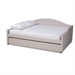 Baxton Studio Becker Transitional Beige Full Size Daybed with Trundle
