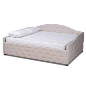 baxton studio becker transitional beige full size daybed