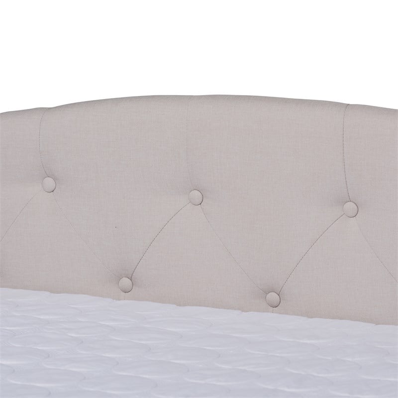 Baxton Studio Becker Transitional Beige Queen Size Daybed with Trundle