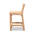 Baxton Studio Athena Natural Finished Rattan Counter Stool
