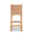 Baxton Studio Athena Natural Finished Rattan Counter Stool
