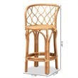 Baxton Studio Diana Natural Finished Rattan Counter Stool