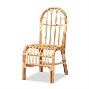Baxton Studio Athena Natural Finished Rattan Chair