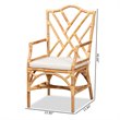 Baxton Studio Delta Natural Finished Rattan Armchair