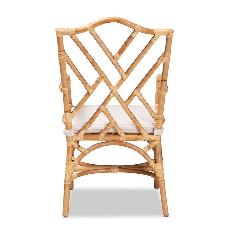Baxton Studio Delta Natural Finished Rattan Armchair