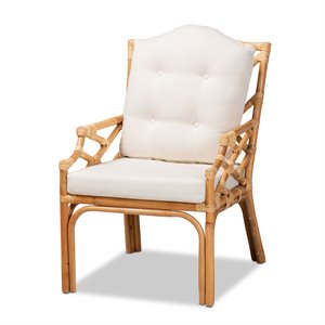Baxton Studio Sonia Natural Finished Rattan Armchair