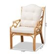 Baxton Studio Sonia Natural Finished Rattan Armchair