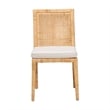 Baxton Studio Sofia Walnut Finished Wood and Rattan Dining Chair