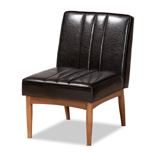 Baxton Studio Daymond Dark Brown and Brown Finished Wood Dining Chair