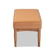 Baxton Studio Daymond Tan and Brown Finished Wood Dining Bench