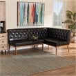 Baxton Studio Riordan Dark Brown and Brown Finished Wood 2-Piece Dining Set