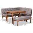 Baxton Studio Riordan Grey and Walnut Brown Finished Wood 4-Piece Dining Set