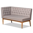 Baxton Studio Riordan Grey and Walnut Brown Finished Wood 4-Piece Dining Set