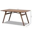 Baxton Studio Saxton Walnut Brown Finished Wood Dining Table