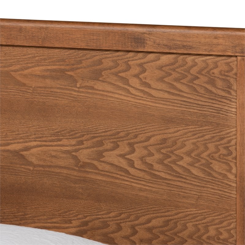 Baxton Studio Jiro Walnut Brown Finished Wood Twin Size Platform Bed